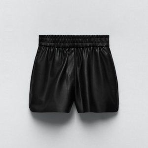 Zara Faux Leather Boxer Shorts